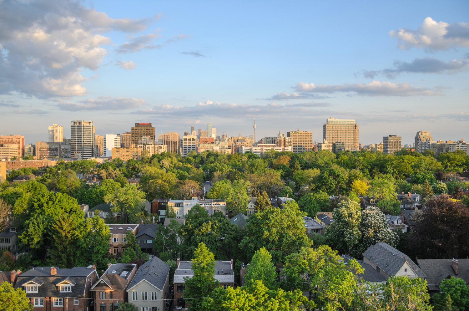Aerial view of Toronto housing