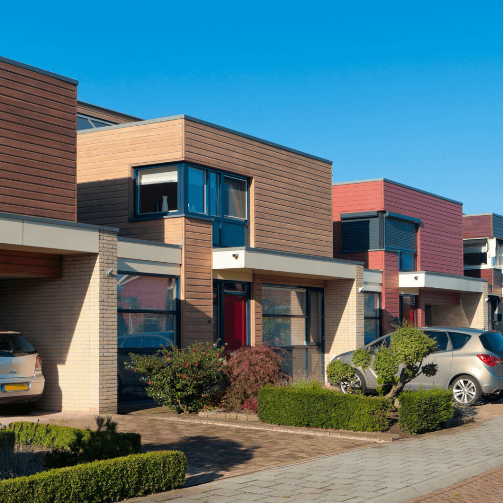 Modern flat top houses